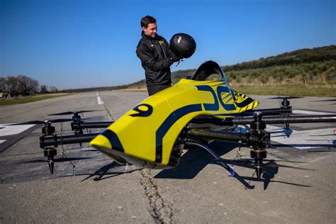 worlds  manned aerobatic drone shown pulling loops  rolls