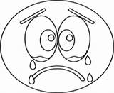 Emoji Coloring Pages Printable Sad Cry Face Tears Laughing Book Joy Poop Print Explore sketch template