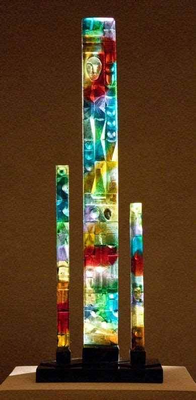 Totem To Dreamtime 34 Tall Cast Glass And Bronze By Delinda