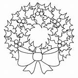 Christmas Coloring Pages Wreath Wreaths Printable Reef Outline Stamps Holly Ornaments Holiday Draw Book Color Colouring Drawing Print Sheets Drawings sketch template