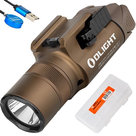 olight baldr pro  desert tan  lumen rechargeable flashlight