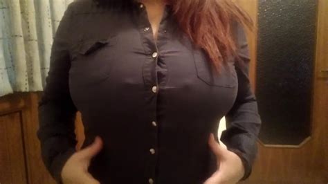i open my shirt without using hands p my big breast popped out