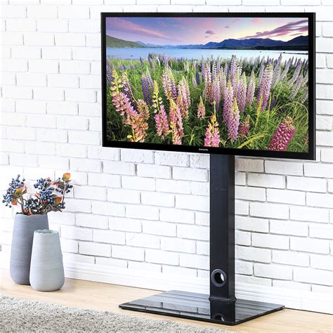 fitueyes tv stand with swivel mount for up to 55 inch samsung vizio tcl