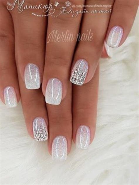 Like The Glitter On The Tips Popular Nail Designs