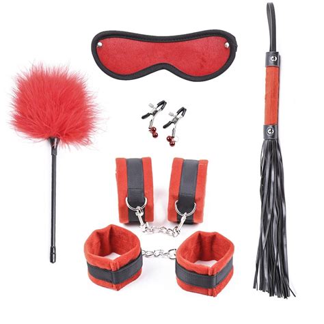 4pcs Set Sexy Lingerie Set For Sex Toys With Handcuffs Blindfold Eye