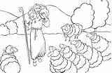 Coloring Shepherd Good Parable Pastore Verloren Schaap Buon sketch template
