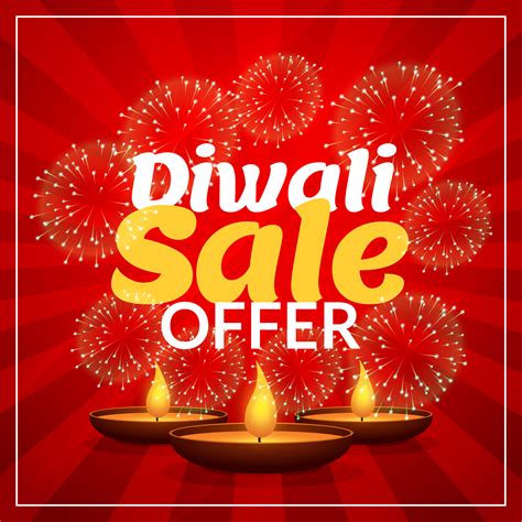 diwali sale offer discount marketing template  diya  fire