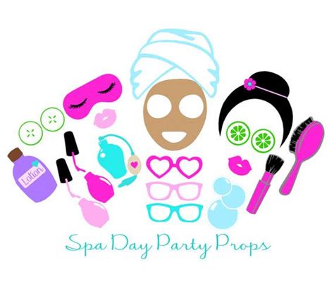 pc spa party photo booth props digital file photo booth props