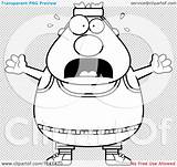 Stressed Plump Gym Man Outlined Coloring Clipart Vector Cartoon Cory Thoman sketch template