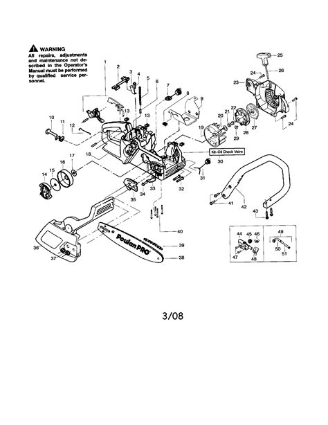 poulan chainsaw assembly diagram