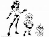 Coloring Incredibles Pages Kids Characters Printable sketch template