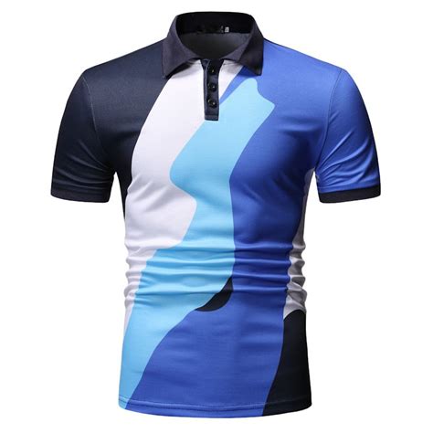 review top  mens casual fashion polo shirt short sleeve pullover