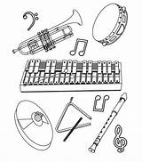 Instrumente Ausmalbilder Musikinstrumente Musical Muziekinstrumenten Instrumenten Malvorlage Verschillende Muziek Printable Malvorlagen Stimmen Malvorlagentv sketch template