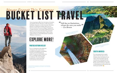 summer travel magazine spreads modular layout design  behance