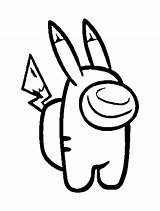 Pikachu Mau Tranh Coloring Trong sketch template