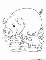 Coloring Piglet Pig Pages Cute Printable Color Book sketch template
