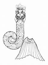 Zeemeermin Sirena Colorare Sedia Seejungfrau Stuhl Stoel Malvorlage Silla Pheemcfaddell Deel Mermaids Disegni sketch template
