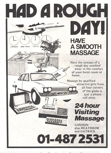 the visiting massage a thriving business in 1980s heathrow flashbak