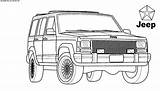 Jeep Coloring Pages Cherokee Rock Crawler Xj Jeeps Drawing Print Color Kids Usa Sheets Truck Template Cars Cool A4 Da sketch template