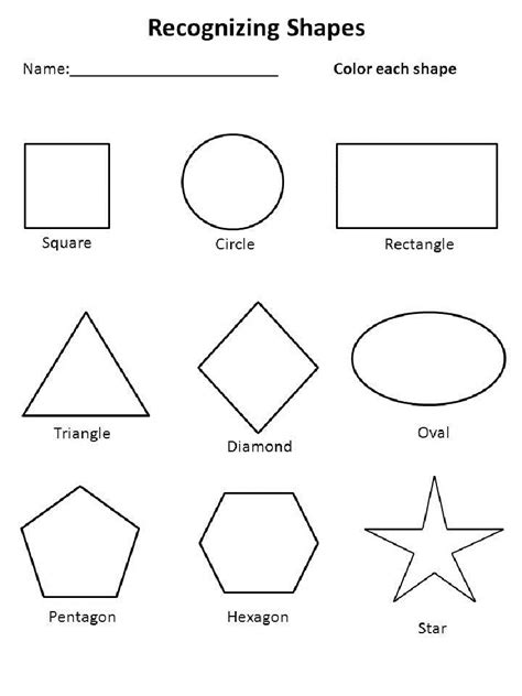 preschool shapes worksheet  printable worksheets shapes preschool