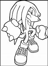 Knuckles Coloring Sonic Pages Getcolorings Echidna sketch template
