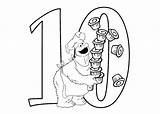 Number Coloring Pages Ten Cartoon Drawing Comment Logged Must Post Getdrawings sketch template