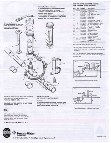 pentair  chlorinator manual