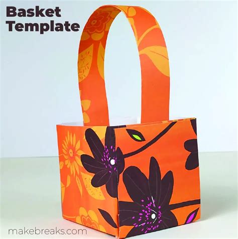 easy cube paper basket   template  breaks