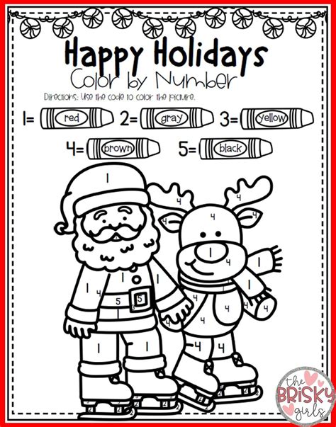 christmas color  number christmas coloring pages christmas color