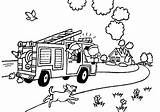 Coloring Fire Pages Truck Kids sketch template