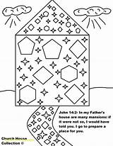 Heaven Mansions Coloring Pages Sunday School Gold Streets Lesson Lessons House Revelation Bible Crafts John Kids 14 Printable Father Many sketch template