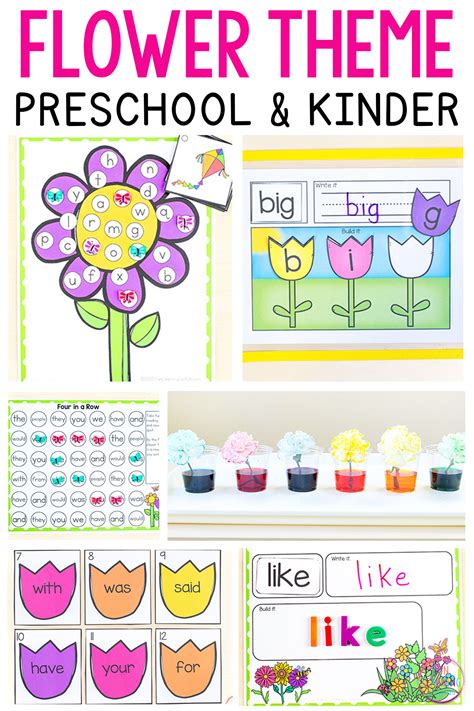 flower theme activities  preschool  kindergarten