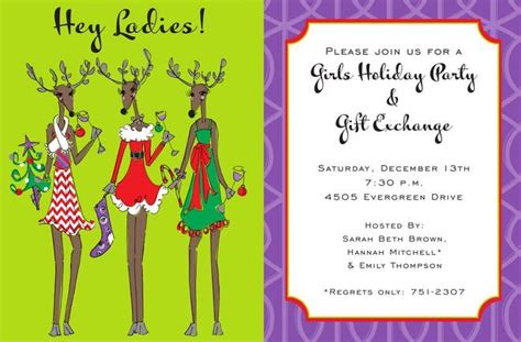 sassy deer invitation holiday party invitations party