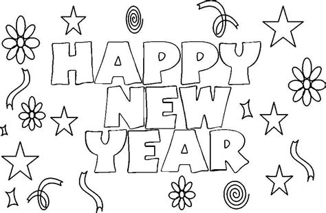year coloring printable page