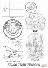 Texas Coloring Symbols State Pages Printable Map Worksheets Kids Clip Clipart Flag Bird American Comments Library Supercoloring Worksheeto sketch template