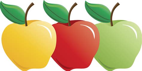 Three Apple Clipart Free Images Wikiclipart