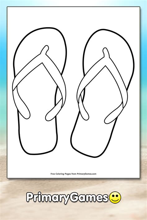 flip flop sandles coloring pages
