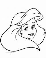 Ariel Coloring Pages Face Mermaid Princess Drawing Disney Little Print Book Getdrawings Clipartmag Girls Popular sketch template