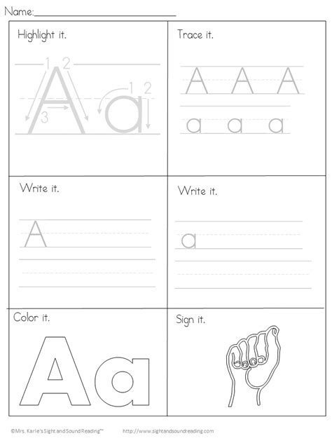printable handwriting worksheets  kids  karles