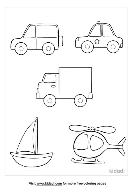 vehicles coloring page coloring page printables kidadl