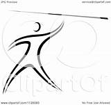 Javelin Athlete Illustration Royalty Clipart Vector Seamartini Regarding Notes sketch template