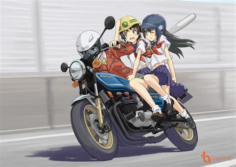 sexy anime girls and motorbikes animoe