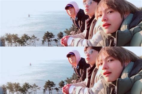 Bts’s V Shares Photos From Trip With Park Seo Jun And Park Hyung Sik