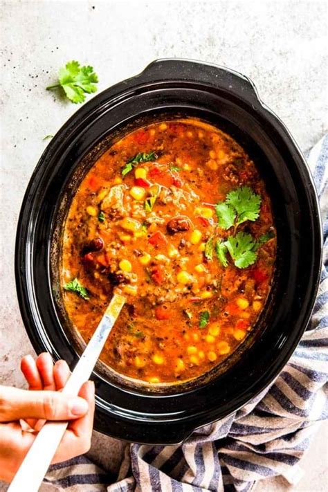 Healthy Slow Cooker Chili Easy Crock Pot Recipe Savory