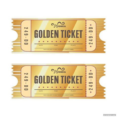 willy wonka golden ticket printable template printable templates