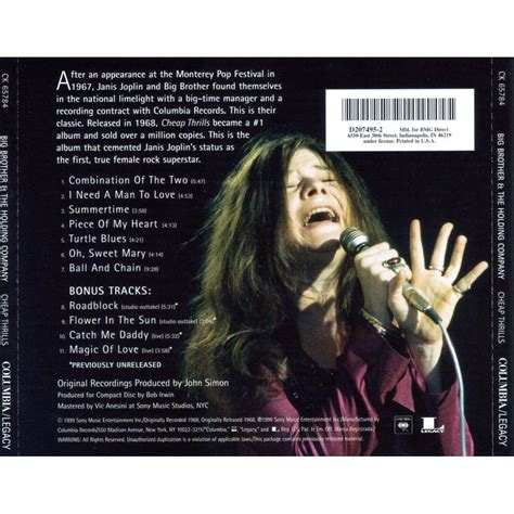 cheap thrills janis joplin big brother and the holding