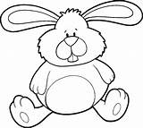 Easter Coloring Bunny Pages Bunnies sketch template