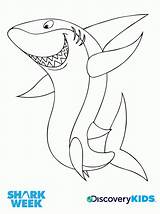 Shark Coloring Kids Pages Megalodon Week Sharks Whale Happy Color Colouring Discovery Activities Crafts Great Clark Drawing Print Clipart Cartoon sketch template