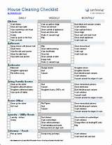 Maid House Cleaning Checklist Images