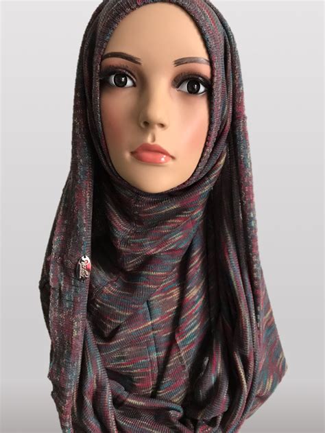 hooded knitted instant hijab instant hijabs uk